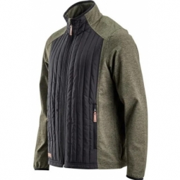 Jacke, oliv, Herren, Hybrid-Fleece